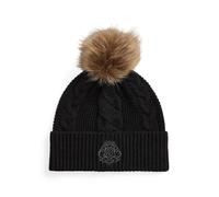 LAUREN RALPH LAUREN Gorro Trenzado Con Borla. Talla talla única. Color Negro