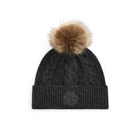 Grey Gorro de punto con pompón y escudo TALLA ÚNICA