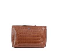 Lauren Ralph Lauren Large Bolso de cosméticos marrón, cuero, 25 x 18 x 6cm