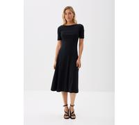 Lauren Ralph Lauren Munzie-Elbow Sleeve-Day Dress 2009735990 S Negro