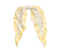 Yellow Pañuelo de seda con flores TALLA ÚNICA