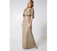 Lauren Ralph Lauren Phinya-Short Sleeve-Gown 253976971001 36 Oro y bronce