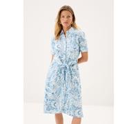 Lauren Ralph Lauren Robe chemise nouée devant en lin 38 Azul