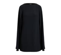 Black Vestido de cóctel de georgette con capa 40