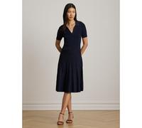 LAUREN RALPH LAUREN Vestido hasta la rodilla de manga corta. Color azul marino