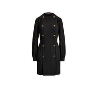 Black Vestido de georgette de doble botonadura 36