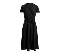 Black Vestido cruzado de georgette 44