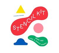Laurence King Stencil Kit: Blue Smile, Red Apple, Yellow Snake.