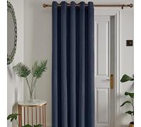 Laurence Llewelyn-Bowen - Montrose - Cortina Opaca de Terciopelo con Ojales para Puerta, 168 x 214 cm, Color Azul Marino