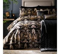 Laurence Llewelyn-Bowen - Suburban Jungle - Juego de Funda nórdica - Tamaño de Cama Super King en Negro/Dorado