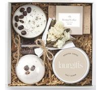 LaurGifts Caja perfumada de café, regalo de cumpleaños para mujeres, cesta de velas para amantes del café, idea de compañero de trabajo, paquete de spa para amigos, mamá, esposa, novia, padre