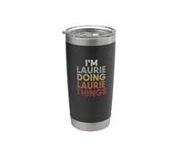 Laurie Name Laurie Personalized Name First Given Vaso térmico de acero inoxidable de doble pared