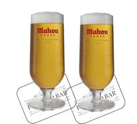 Laurie's Pub and Bar Accessories 2 vasos de cerveza Mahou