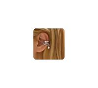 LAURITAMI Fake Piercing Ear Cuff Fake Helix Knorpel Ohrringe Non Piercing Earcuffs Ohrmanschette Ohrringe Clip On Schmuck Gold Silber para Hombres Mujeres, Acero inoxidable