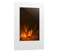 Lausanne 2000W 58cm Chimenea Eléctrica de Pared Blanco