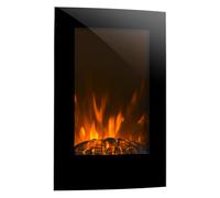 Lausanne 2000W 58cm Chimenea Eléctrica de Pared Negro