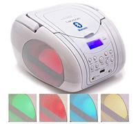 Lauson CP756 Lector CD / MP3 | Radio FM/PLL Estéreo Portátil | Lector USB | CD-Player (Blanco)