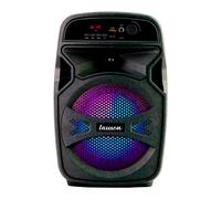 Lauson LLX34 Altavoz Portátil Función de Karaoke | Bluetooth con Lector USB/SD para MP3 | Luces RGB Multicolores | Batería Recargable | Radio Integrada