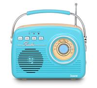 Lauson RA142 Radio Vintage Bluetooth | Transistor Radio portátil Retro | Batería Recargable | FM Am | USB - SD