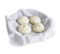 lautechco® 5pcs hilo tejido transpirable arroz al vapor vaporera de bambú verde y rosa con antiadherente Filtro de gasa tela de cajón Steamer