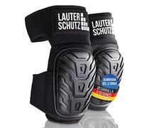 LauterSchutz® CONFORT Rodilleras con tecnología de cojín de gel de 2 zonas - correa extendida en el muslo para una perfecta sujeción y comodidad - para artesanos profesionales y bricolaje Talla única