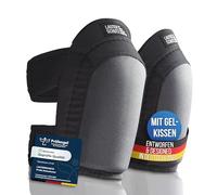 LauterSchutz® - Rodilleras de gel profesionales para trabajar, para suelos y baldosas, revestimiento antideslizante y cómodo cierre doble, para artesanos y aficionados al bricolaje (negro, delgado)