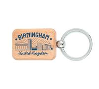 Lauthings Birmingham City Travel England UK - Llavero de madera, placa de perro, llavero accesorio