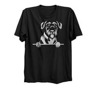 Lauthings Camiseta negra de Schnauzer gigante, talla: algodón orgánico Streetwear, Negro, M