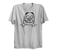 Lauthings Chow Chows - Camiseta negra de algodón orgánico, talla, blanco, XS