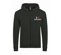Lauthings I Love Helsinki City Finland - Sudadera unisex con capucha y cremallera, forro polar de alta calidad para hombre y mujer, Negro, XXL