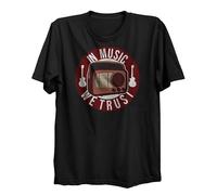 Lauthings in Music We Trust Old School Radio - Camiseta negra, talla: algodón orgánico Streetwear, Negro, 4XL