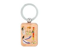 Lauthings Isis - Llavero de madera con diseño de diosa egipcia