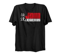 Lauthings JDM Legends Car Auto Japanese Kanji Rising Sun - Camiseta negra talla: algodón orgánico Streetwear, Negro, 3XL