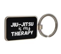 Lauthings Jiu jitsu BJJ Is My Therapy Life Style, llavero de cristal negro, llavero personalizado