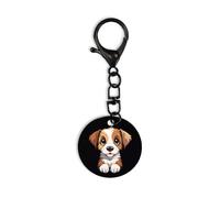 Lauthings Parson Russell Terrier - Llavero de piel de perro para bebé, llavero, clip, llavero a presión