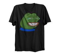 Lauthings Pepe The Frog Smiling Mems - Camiseta negra, talla: algodón orgánico, Negro, XXL