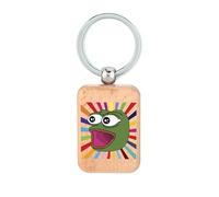 Lauthings Pepe The Frog Suprise - Llavero de madera, placa de perro, accesorio