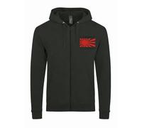 Lauthings Street Samuray Japan JDM - Sudadera unisex con capucha y cremallera, forro polar de alta calidad para hombre y mujer, Negro, XXL