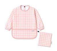 Lautoki Baberos Bebé Impermeables con Mangas + Bolsita de Transporte - Babero BLW para Bebé 12-36 Meses - Doble Capa 100% Impermeable - Puños Elásticos y Bolsillo Canguro - Fácil de Limpiar
