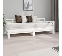 Lauuoeriau Casa y jardín, cama extraíble sin colchón, color blanco, 2 x (80 x 200) cm