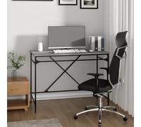 Lauuoeriau Furniture Item Home - Escritorio Sonoma gris 100 x 50 x 75 cm, madera y muebles de hierro