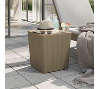 Lauuoeriau Furniture Item Home - Mesa de jardín con tapa extraíble, polipropileno marrón claro