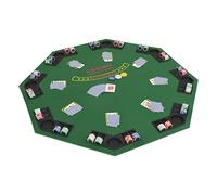 Lauuoeriau Furniture Item Home - Mesa de póquer plegable para 8 jugadores, 2 pliegues, color verde octogonal