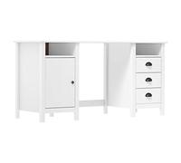 Lauuoeriau Hogar y jardín, muebles Hill blanco 150 x 50 x 74 cm, madera de pino maciza