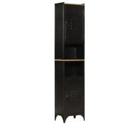 Lauuoeriau Home & Garden,Mueble de baño 40x27x180 cm hierro y madera maciza mango