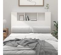 Lauuoeriau Home & Garden,Muebles Cabecero Blanco Brillante 120 x 18,5 x 102,5 cm