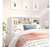 Lauuoeriau Home & Garden,Muebles Cabecero Blanco Brillante 120x19x103,5 cm