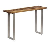 Lauuoeriau Home & Garden,Muebles-Consola Mesa Consola Madera Reclamada y Acero 120x35x76 cm