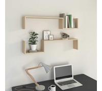Lauuoeriau Home & Garden,Muebles de pared estante de pared 2 piezas de roble Sonoma 100 x 15 x 20 cm madera de ingeniería