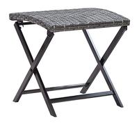 Lauuoeriau Home & Garden,Taburete plegable para muebles de polirratán gris